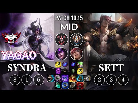 JDG Yagao Syndra vs Sett Mid - KR Patch 10.15