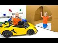 Chris Saves Toy Cars From A Box Fire Truck An Ambulance And Police