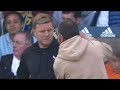 Eddie Howe Pushed by Leeds Fan during Newcastle United Vs Leeds match