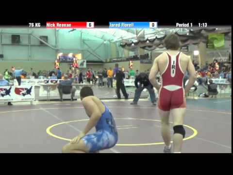 FILA Cadet 76 KG Nick Reenan vs. Jared Florell