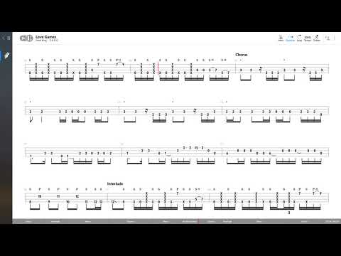 Level 42 - Love Games (BASS TAB PLAY ALONG)