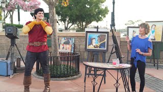 ‘Beauty &amp; The Beast’ Paige O’Hara Paints Gaston at the Epcot International Festival of the Arts