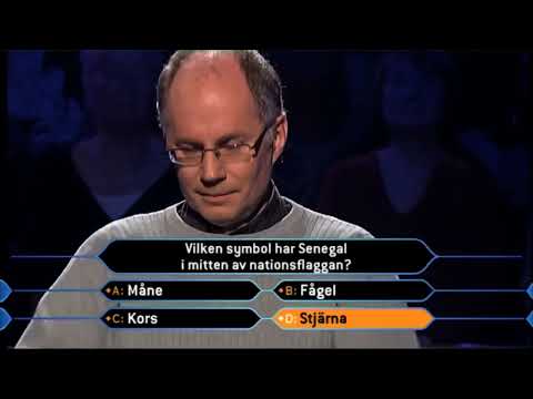 Torgny Segerstedt winning the top prize (Postkodmiljonären)