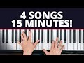 4 Easy Songs For Beginners Piano Tutorial