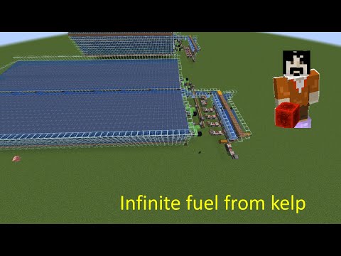 Unlimited fuel trick! Kelp smelting in Minecraft