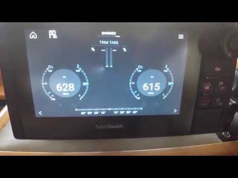 Volvo Penta TAMD 61A engine start in 1988 Ocean Alexander 420 Sun Deck motor yacht