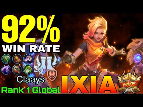92% Win Rate Ixia Perfect Gameplay - Top 1 Global Ixia by Claays - Mobile Legends