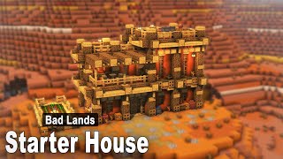 Minecraft: How to build a Bad Lands Starter House | Easy Tutorial