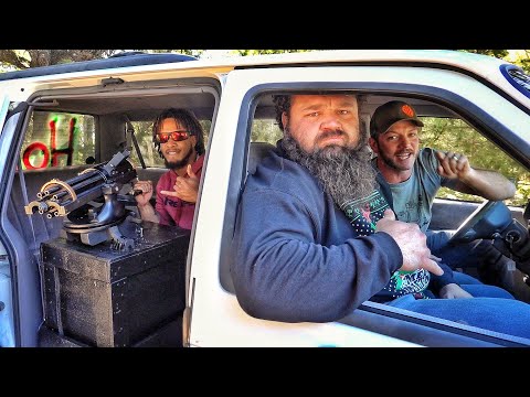 I mounted a Minigun...in a Minivan...
