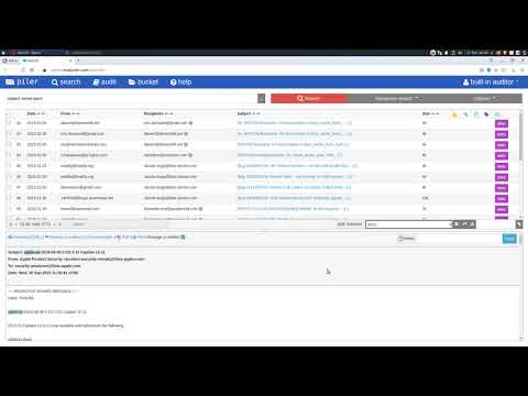 The bucket feature in piler enterprise email archiver