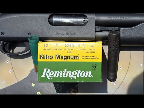 Remington Nitro Magnum 12ga 3" 1-7/8oz #4 Test W/ 870 & Remington Ventilator .655 Choke