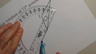 Geometry - Drawing Rotations with a Protractor