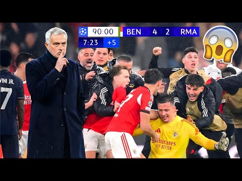 Jose Mourinho Goes Crazy After Trubin’s Last Minute Goal vs Real Madrid
