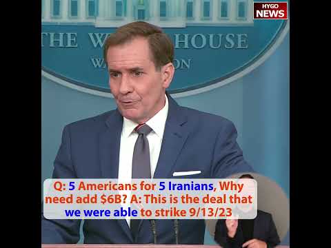 Kirby on the $6 Billion Iran Deal: 'It's Not Fungible. He's Just Wrong' (September 13, 2023)