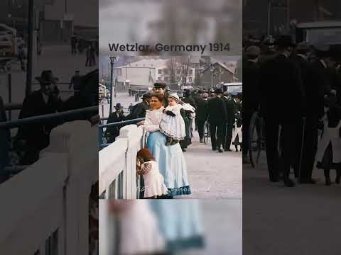 Colorized & Upscaled  Footage From Germany In 1914 😍 #colorized #history #germany