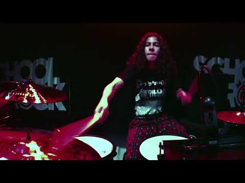 Teen plays SATCH BOOGIE COVER Drummer Cam