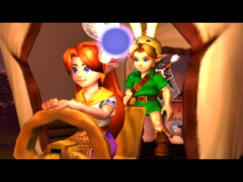 Zelda Majora's Mask 3D - 100% Walkthrough Part 26 Gameplay - Romani Ranch Aliens Hunt Escort Mission