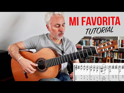 Mi Favorita Guitar Tutorial - Spanish Guitar Solo