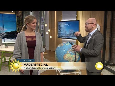 VÄDERSPECIAL -  nu blir dagarna snabbt längre  - Nyhetsmorgon (TV4)