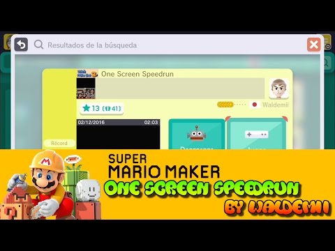 Mario Maker nivel One Screen Speedrun by Waldemii