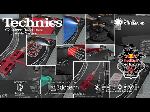 3D Pro Turntable Technics1200MK7 RedBull Limited Edition