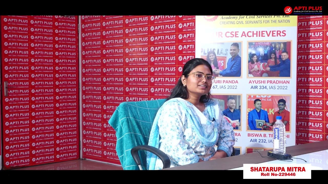 SHATARUPA MITRA || RANK 69  || OAS 2024 || Mock Interview || APTI PLUS