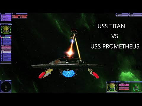 USS Titan VS USS Prometheus | Star Trek Bridge Commander Battle |