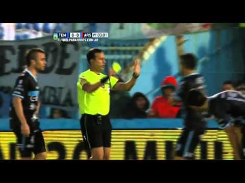 Gol de Silva. Temperley 0 - Arsenal 1. Fecha 26. Primera División 2015. FPT.