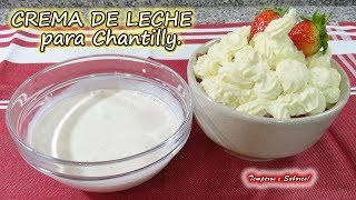 CREMA DE LECHE para Chantilly, receta con solo 2 ingredientes y de licuadora fácil y perfecta