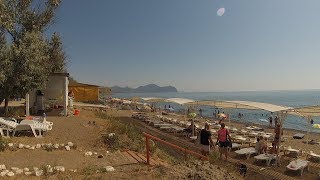 Пляж Солнечной Долины. Прибрежное. Дорога на пляж из Судака. Крым 2017.