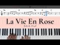 La Vie En Rose Édith Piaf Love Song Piano Tutorial EASY WITH Music Sheet JCMS