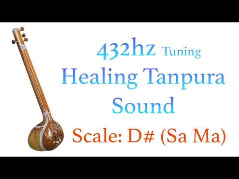 432 Hertz Tanpura Healing Sound scale D#  ( Sa Ma) combination.   Tanpura Sound for Singing