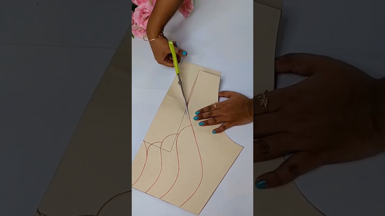 lotus blouse pattern making - part 1 #shruthisfashionstudio #lotusblouse #blouse #blousepattern