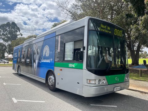 Transperth TP 1894 Mercedes Benz OC500LE CNG ZF Kickdown (Musical ZF)
