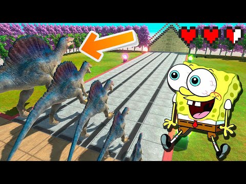 😨Different Size - CARNIVORE DINOSAURS WHO'S FASTER?! EXTREME RACE - Animal Revolt Battle Simulator