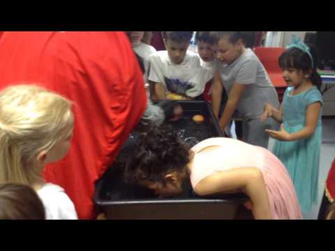 Afsoon and Yasmina Apple Bobbing