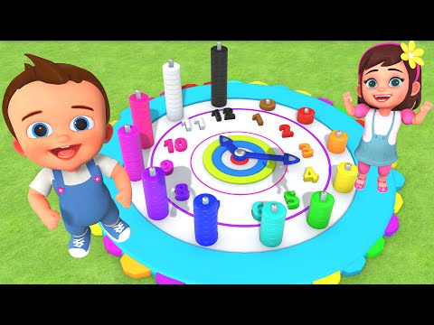Learn Numbers and Colors with Baby Clock Rings | Fun Educational Game for Kids