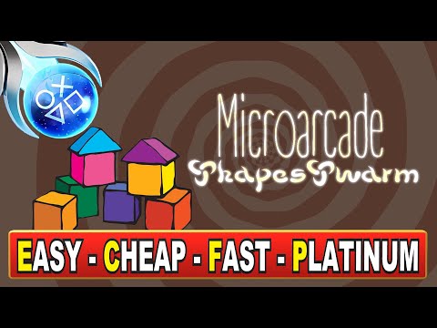 New Easy Cheap & Fast Platinum Game | Microarcade ShapeSwarm Trophy Guide - PS4, PS5