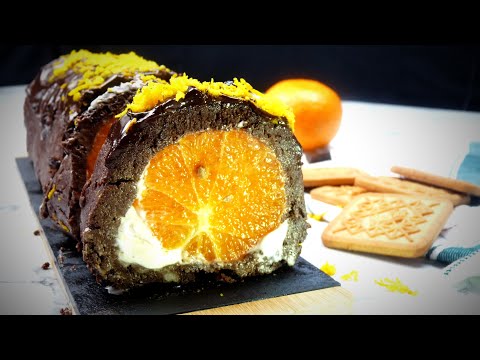 Chocolate Orange Roll Cake