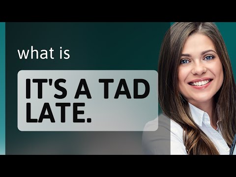 Understanding the Phrase "It's a Tad Late"