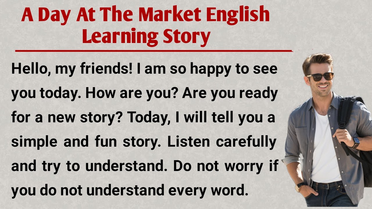 A Day At The Market English Learning Story | English Audio Book Story | English Story