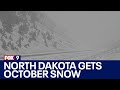 North Dakota gets October snow
