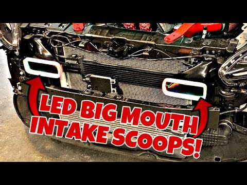 Installing LED "Lit Kit" Big Mouth Intake Snorkels! (2022 Stinger Bumper Removal)