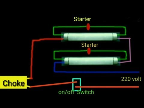 Double tube light connection circuit diagram