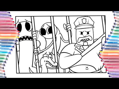 RAINBOW FRIENDS are TRAPPED in BARRY's PRISON/Roblox Coloring pages/Cartoon - On & On [NCS Release]