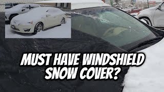 Testing out this Windshield Snow Cover