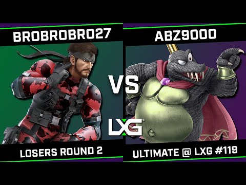 brobrobro27 (Snake) vs ABZ9000 (K.Rool) - Smash Ultimate @ LXG 119