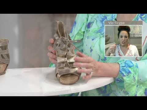 Earth Origins Leather Lace-Up Wedges -Kendra Kamilla on QVC