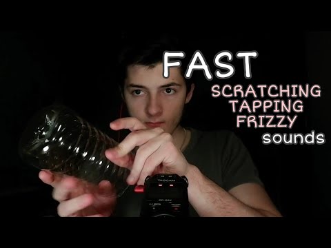 ASMR| Fast TAPPING/SCRATCHING and FRIZZY sounds