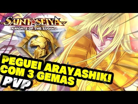 PEGUEI O SHAKA ARAYASHIKI COM 3 GEMAS - SAINT SEIYA AWAKENING